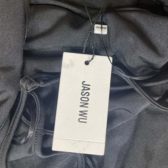 NWT Jason Wu Cowl Neck Ruched Waist Open Back Maxi Dress (D-1) - Picture 9 of 12